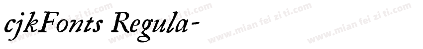 cjkFonts Regula字体转换